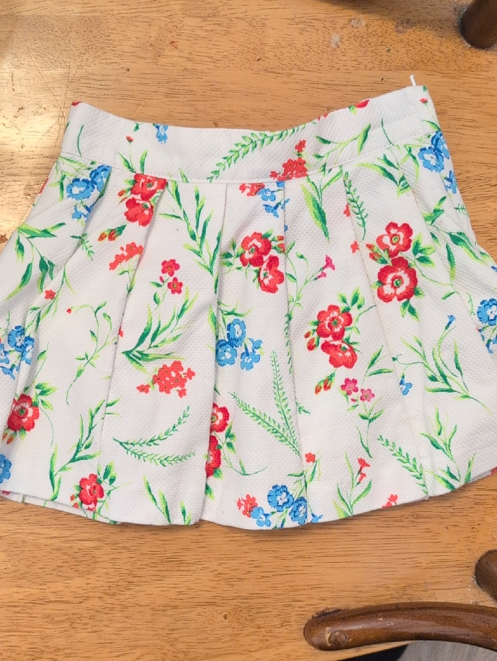 Janie and Jack Pleated Floral Mini Skirt Size 2t